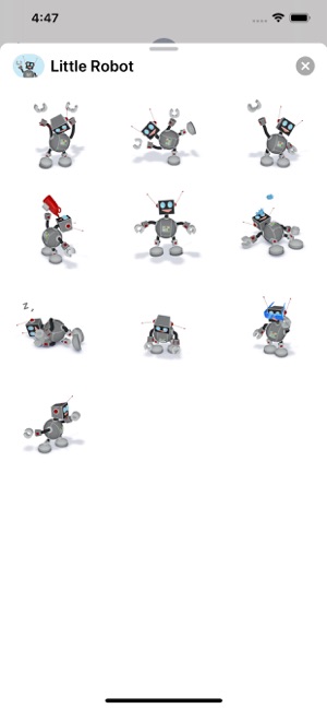 Happy Little Robot 3D Stickers(圖3)-速報App