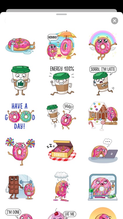 Cute Donut And Friends Sticker