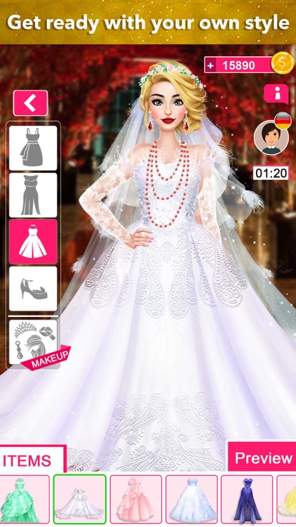 Bride Wedding Fashion Dressup screenshot-0
