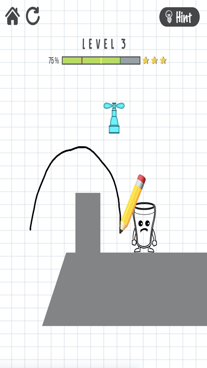 Line Glass Fill Happy