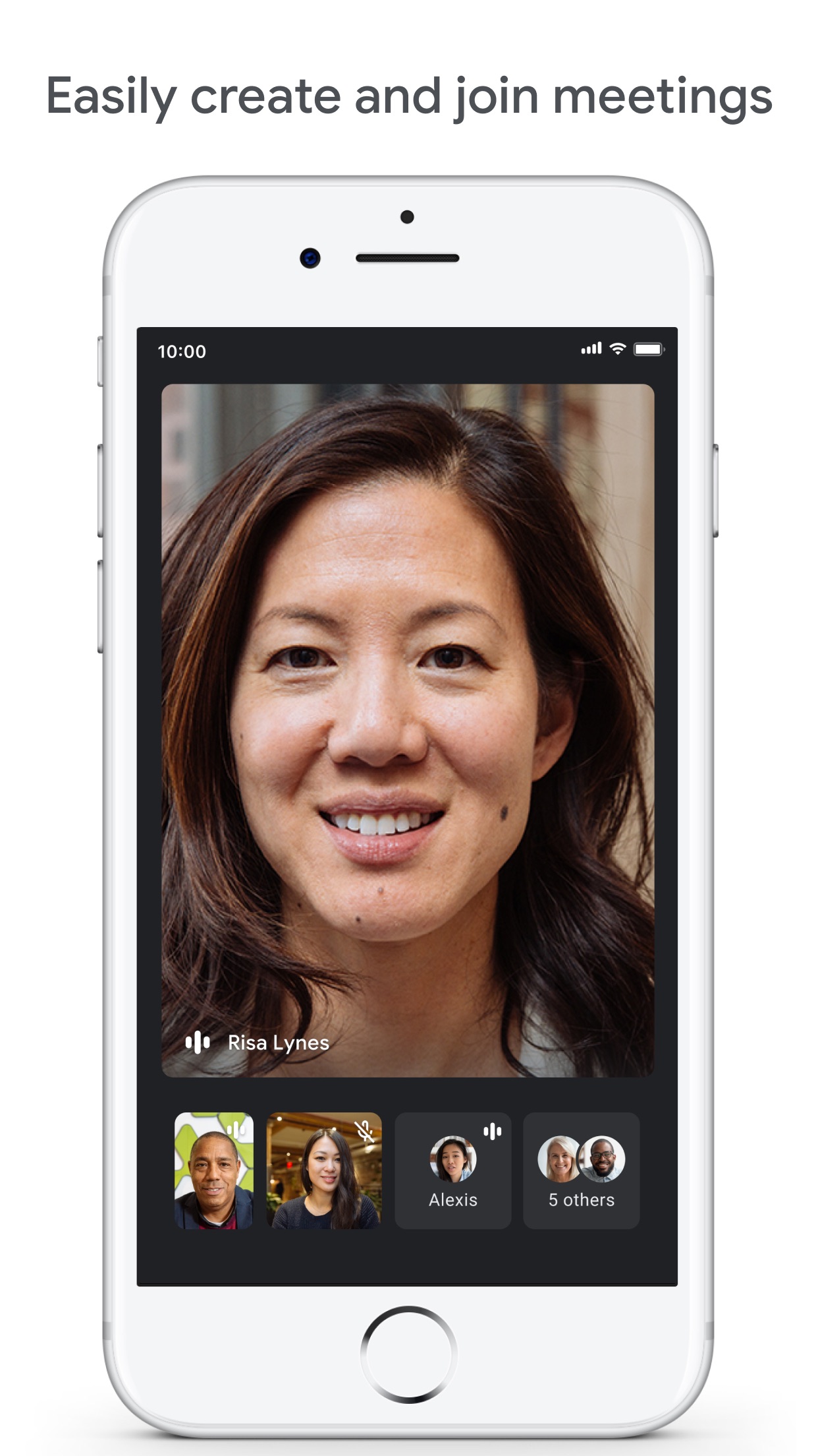 Screenshot do app Google Meet