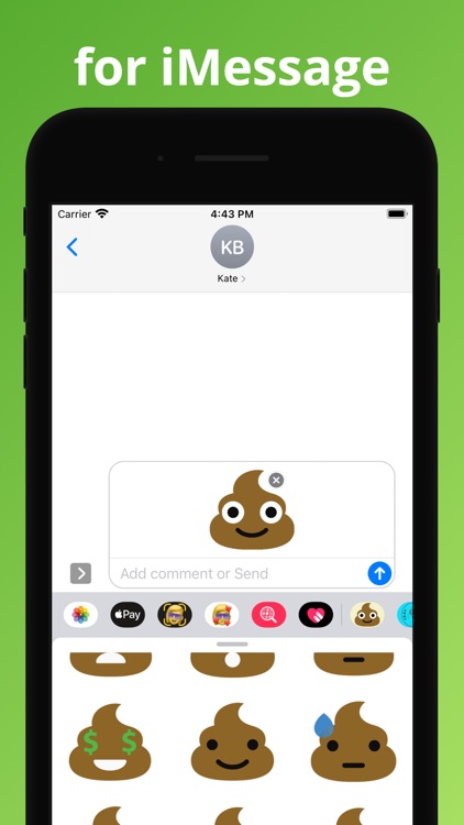 Poop emoji stickers for phone
