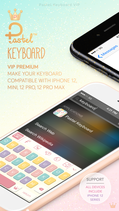 Pastel Keyboard Themes Extension - 100+ Cute Colorful Keyboard Skins Design Screenshot 1