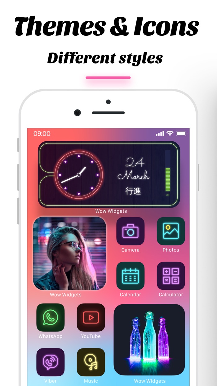 Widgets  icons. Color widget