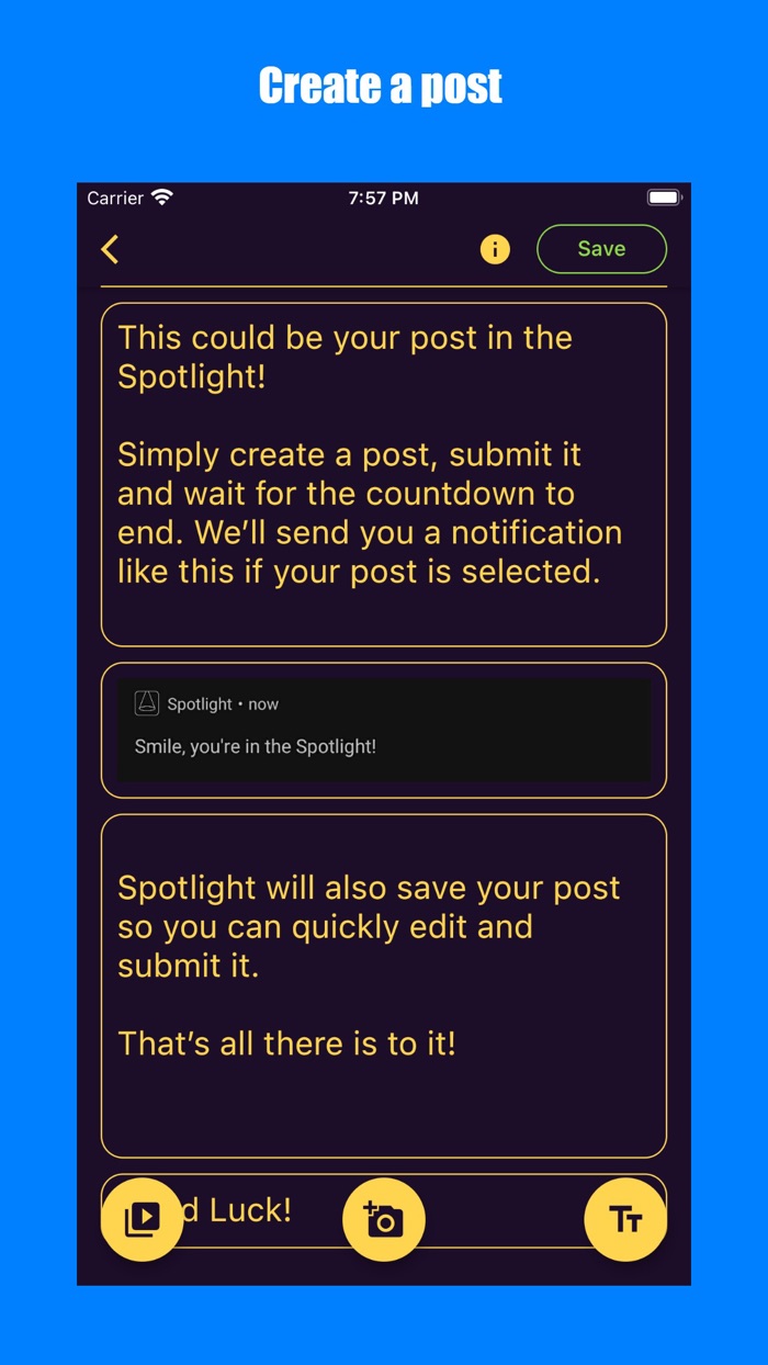 Spotlight Center of Attention