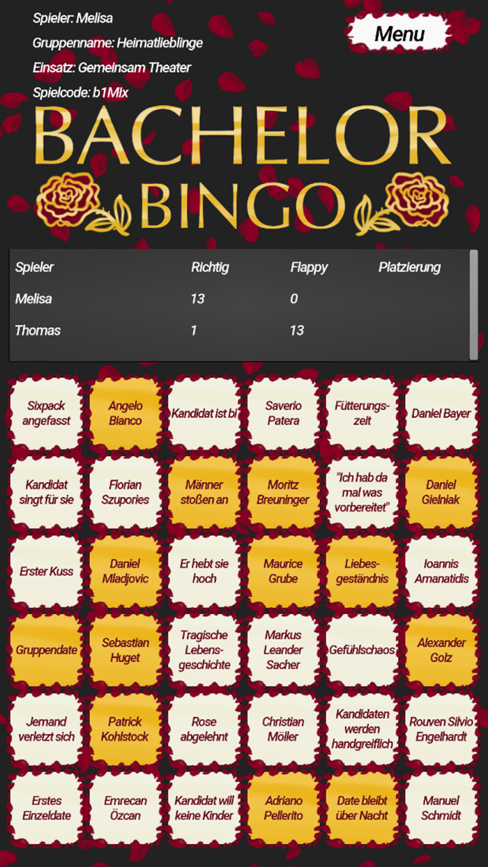 Bachelor Bingo