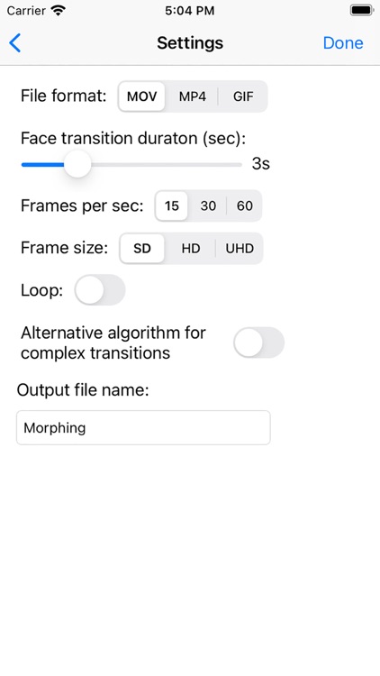 Face Video Morph Animator