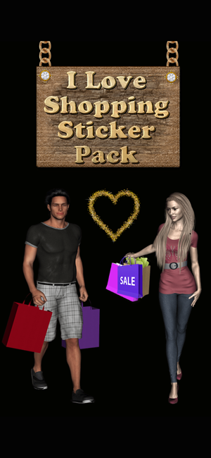 I Love Shopping Sticker Pack