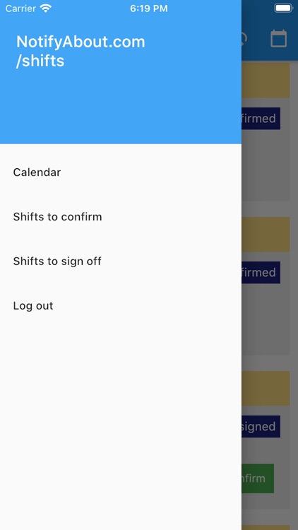 NotifyAbout.com/shifts screenshot-3