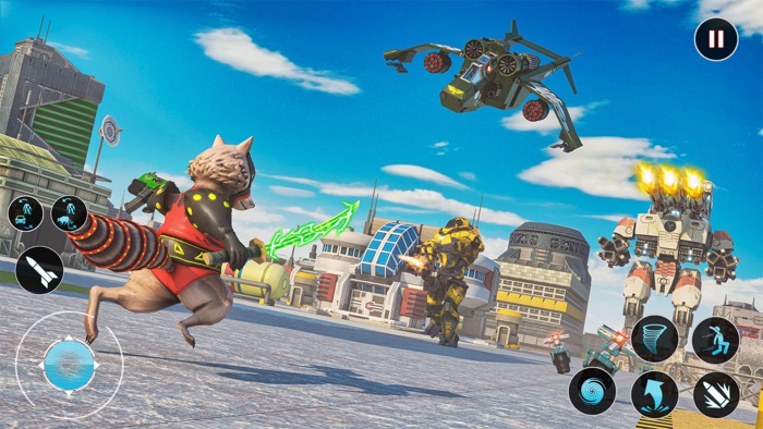 Super Car Raccoon Robot