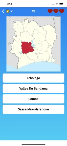 Game screenshot Ivory Coast: Provinces Quiz apk