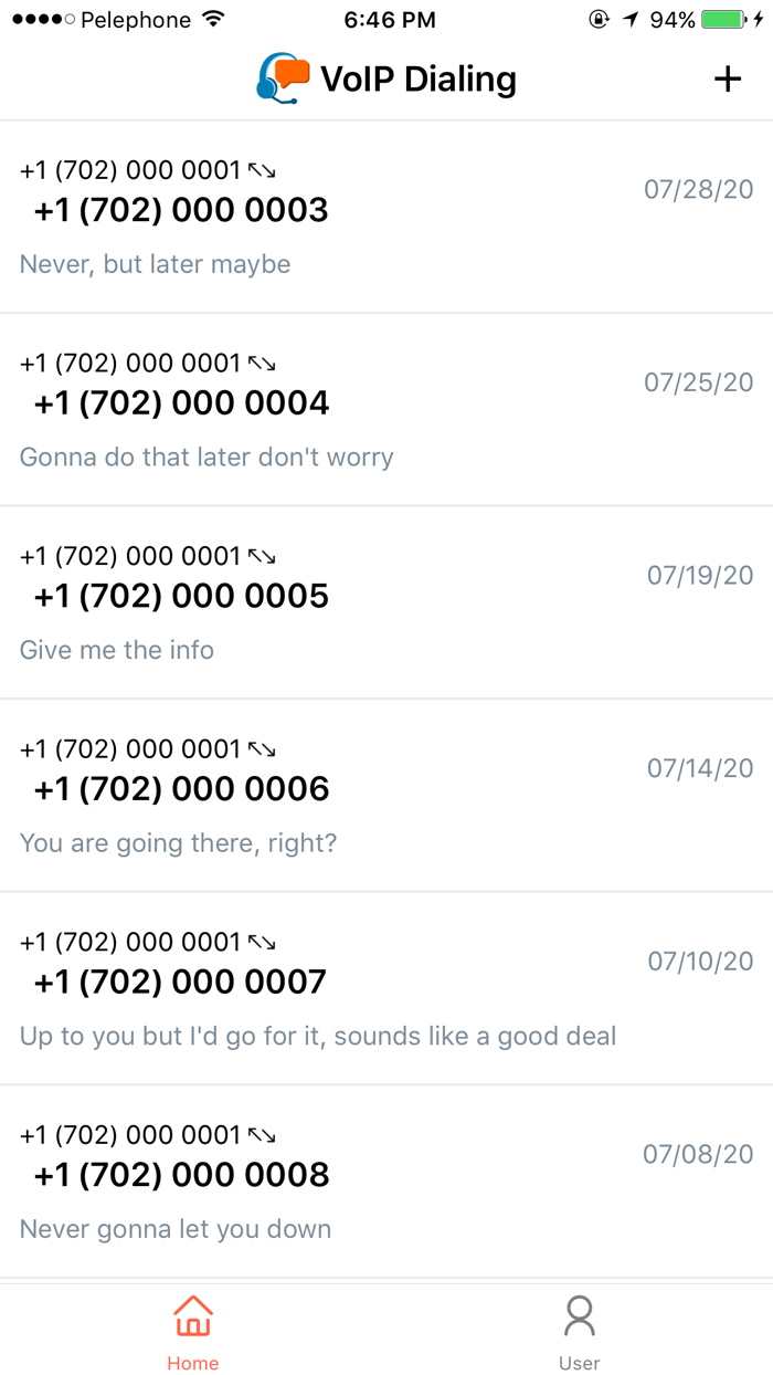 VoIP Dialing Chat - SMS, DIDs