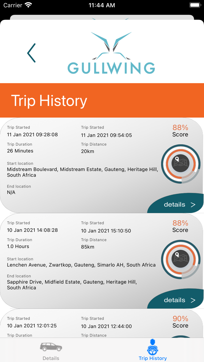 Gullwing Trip Monitor