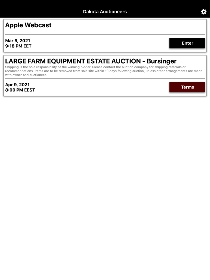 Dakota Auctioneers Live