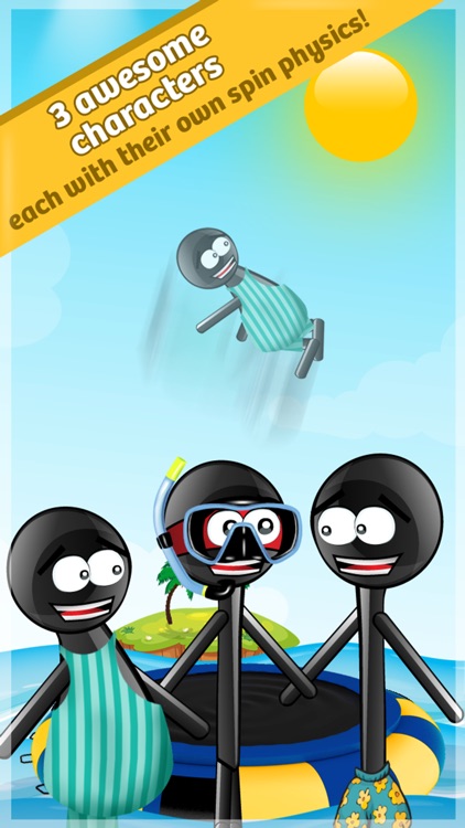 Stickman Water Trampoline screenshot-3