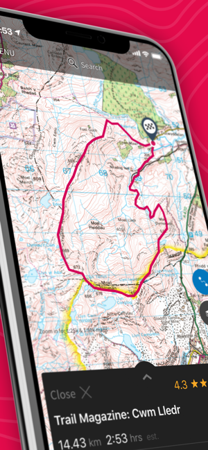 OS Maps: Walking & bike routes