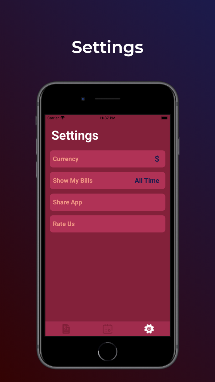 Bills Manager Tracker