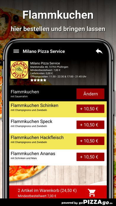 Milano Pizza Service Pfullinge screenshot 6
