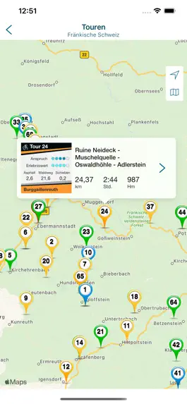 Game screenshot BikeGuide Fränkische Schweiz hack