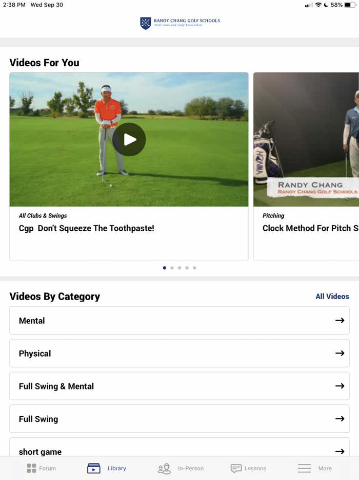 Randy Chang Golf School