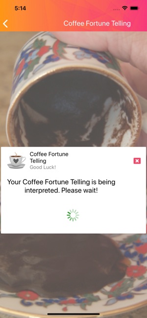 coffee fortune telling pro on the app