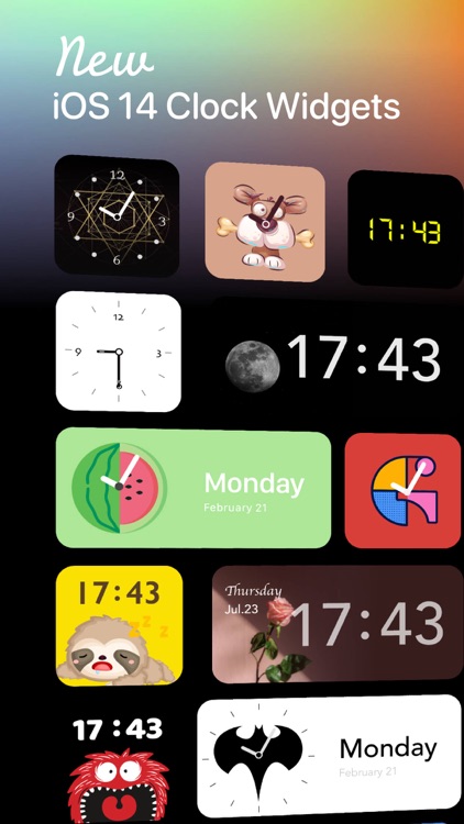 Art Clock Widget-Edit screen