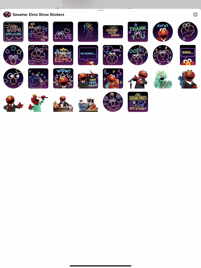 Sesame Elmo Show Stickers