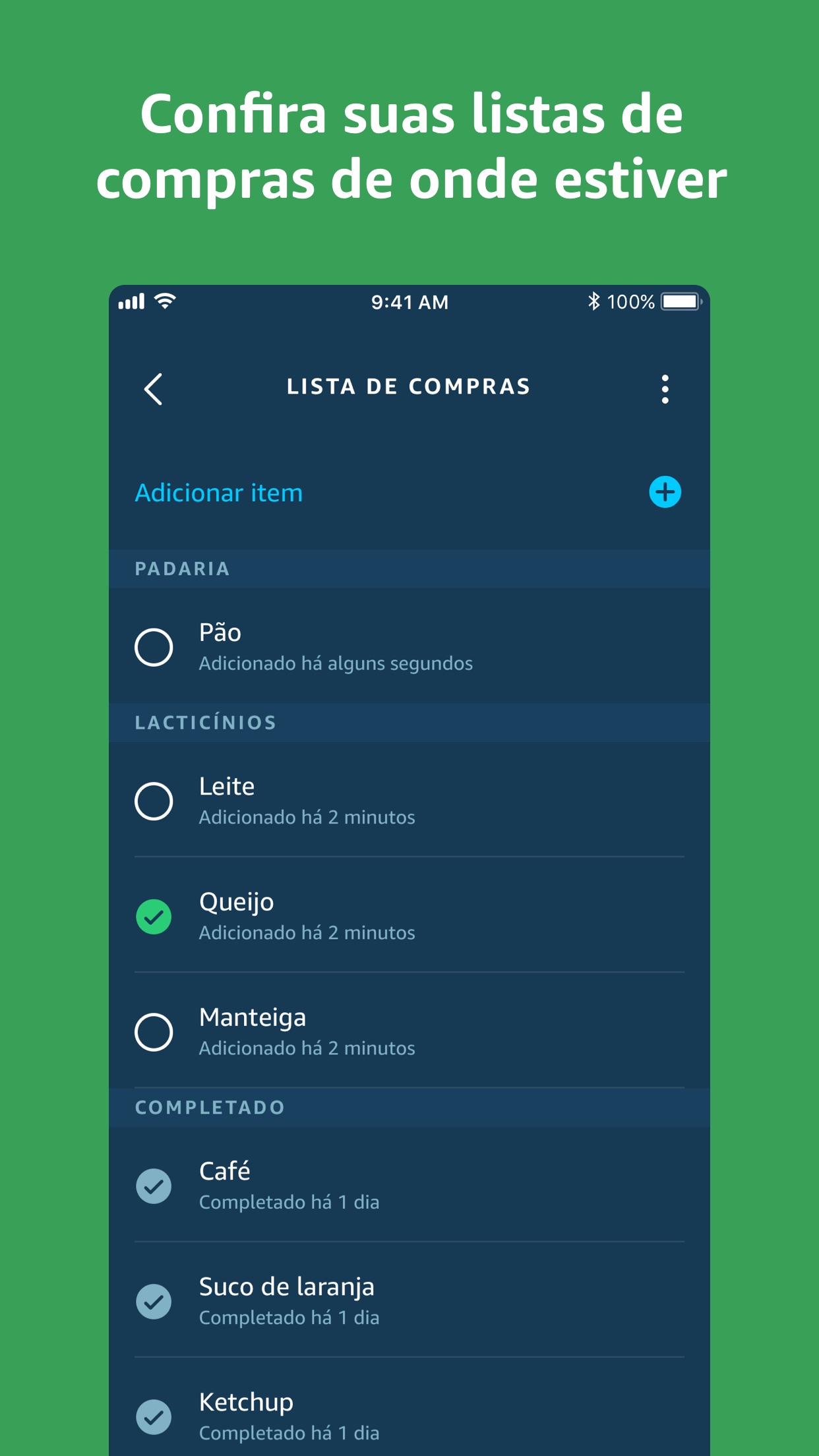 Screenshot do app Amazon Alexa