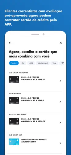 Screenshot 2 Cartões CAIXA iphone