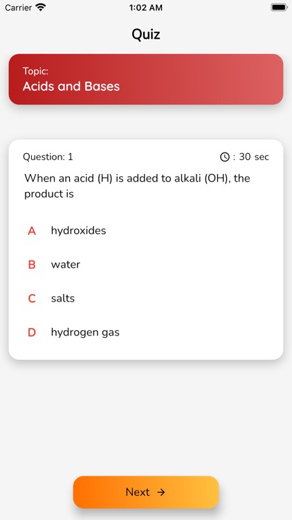 O Level Chemistry Quiz