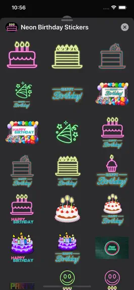 Game screenshot Neon Birthday Stickers apk