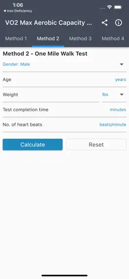 Game screenshot VO2 Max Aerobic Capacity Calc apk