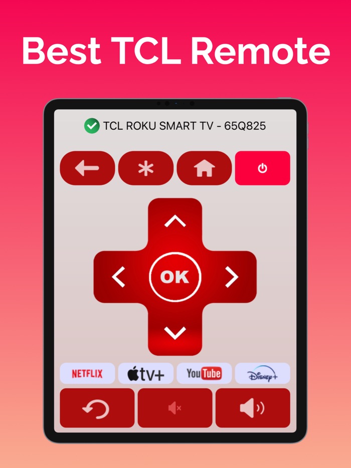 TV Remote For TCL Roku TV
