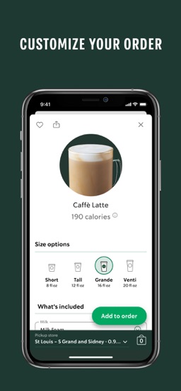 Starbucks app screenshot