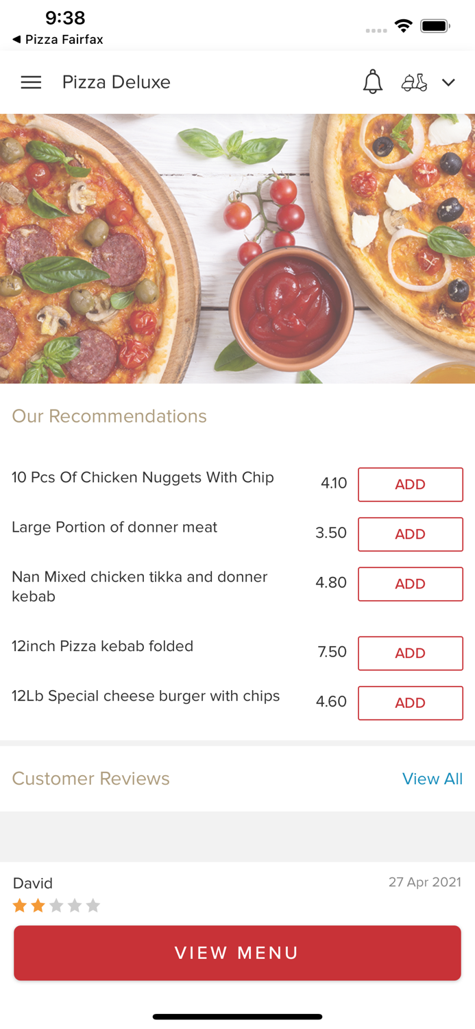 Pizza Deluxe Gorton.