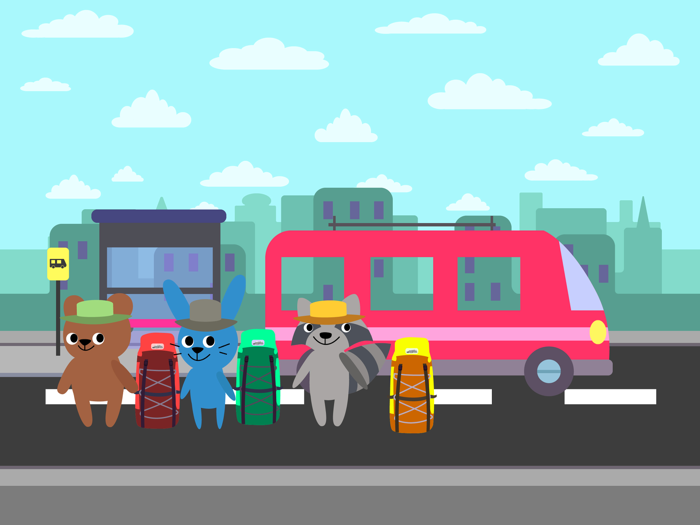 Forest Camp. Tourist vacation