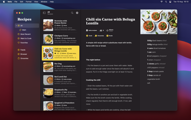 ‎Mela – Recipe Manager Screenshot