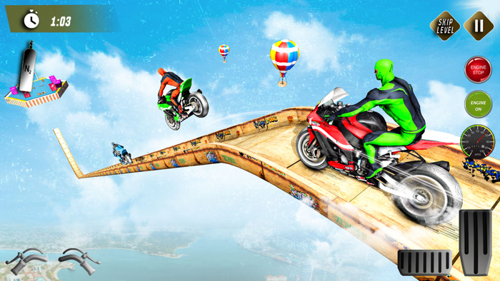 Spider Hero Motor Bike Stunt