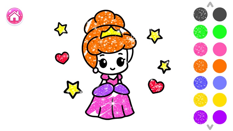 Glitter Coloring Book: Paint by PIGGY PANDA INC