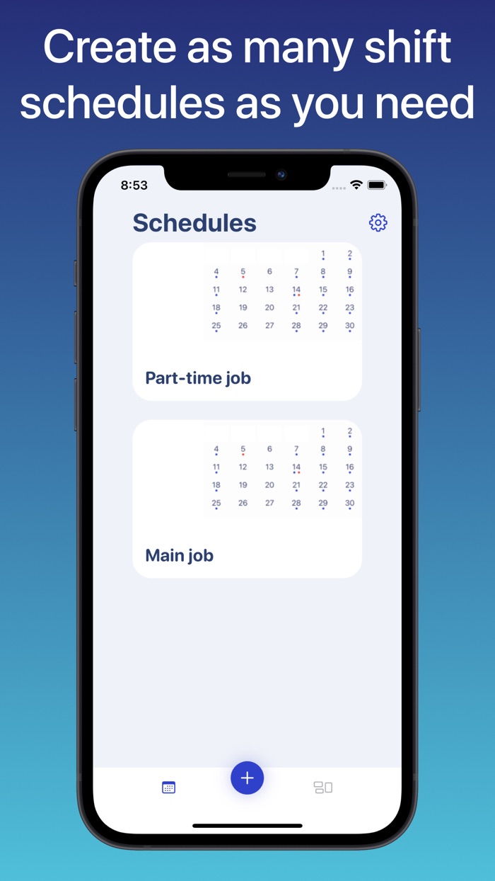 Shift schedules calendar