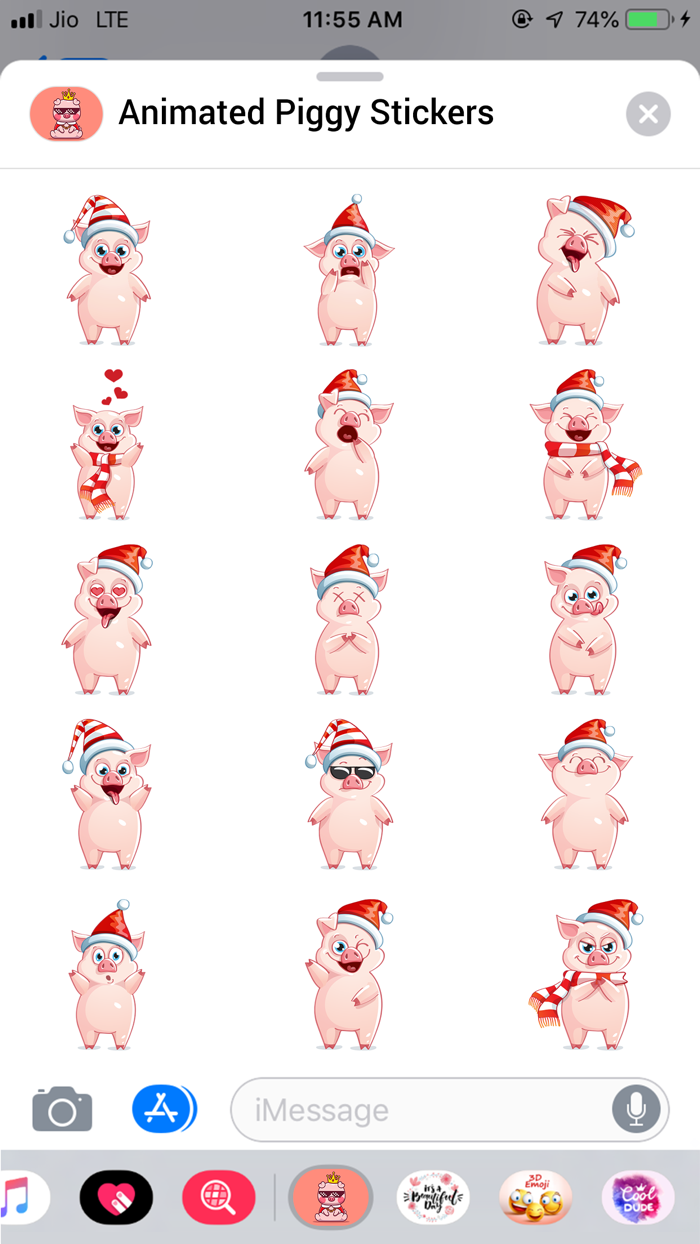 Animated Piggy Stickers