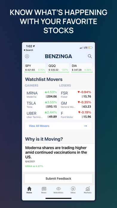 How to cancel & delete Benzinga Stock & News Tracker from iphone & ipad 1