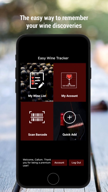 Easy Wine Tracker