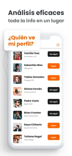 Ergreifen 1 Who Follows:Análisis de Perfil iphone