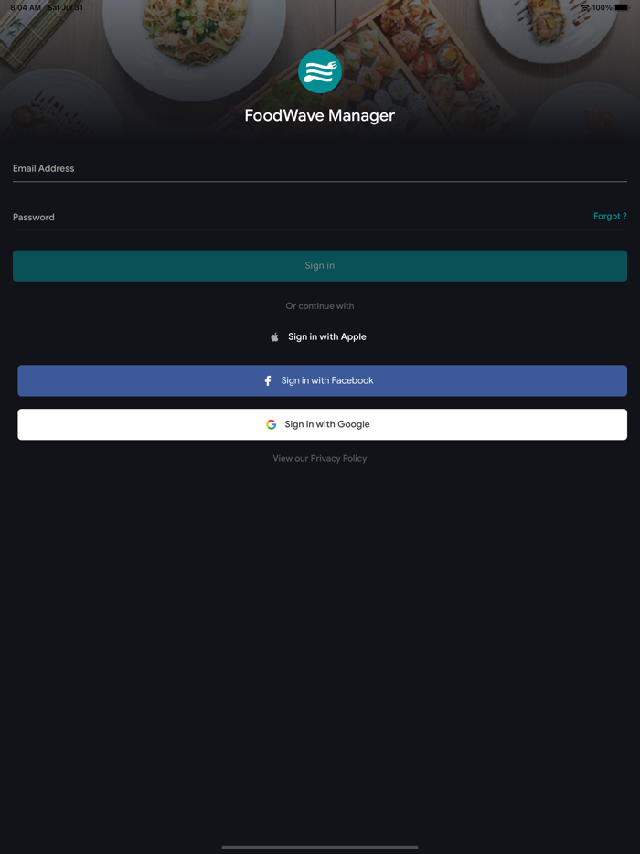 FoodWave Manager