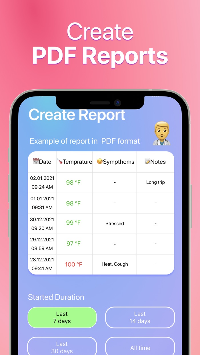 Body Temperature Tracker App