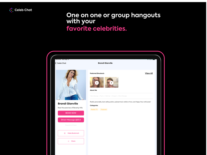 Celeb Chat - Live celeb chats