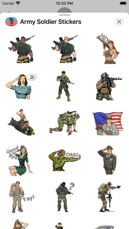 Army Soldier Stickers