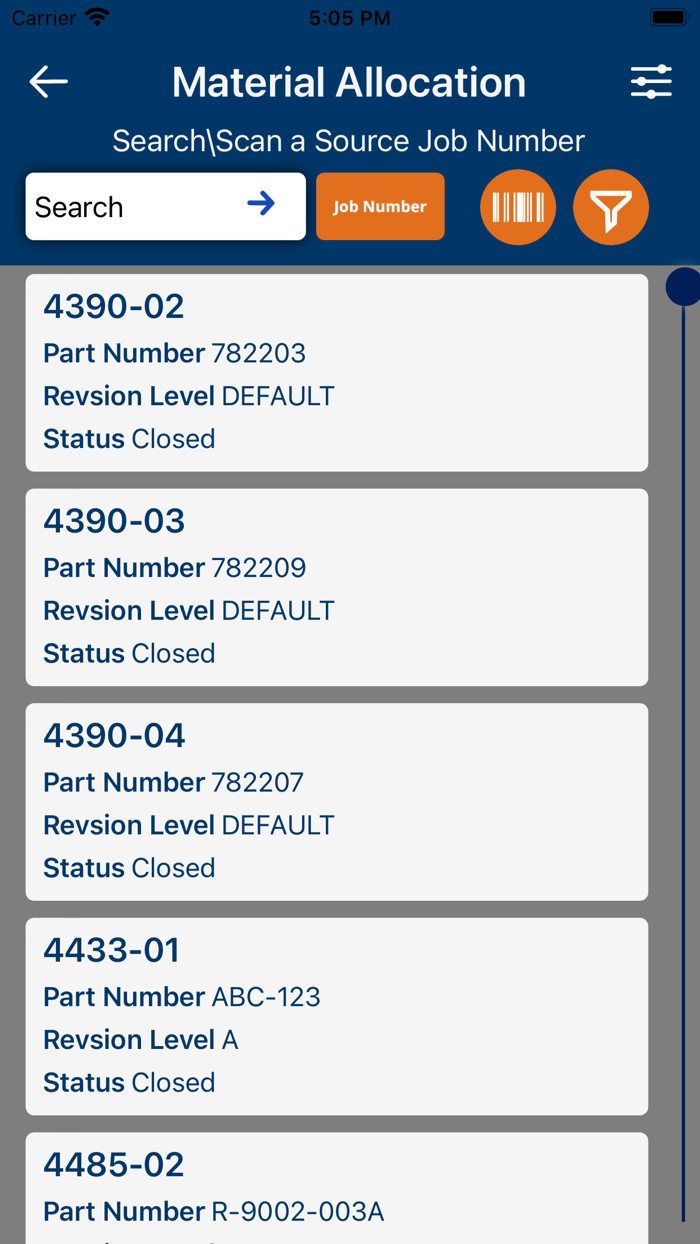 E2 MFG Material Allocation