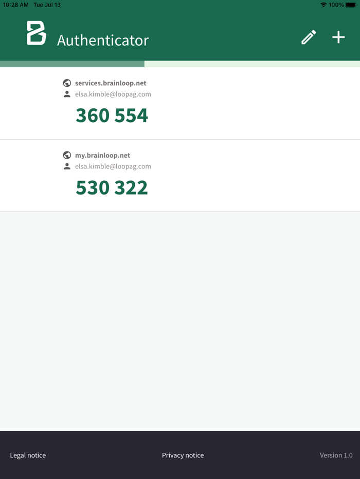 Brainloop Authenticator
